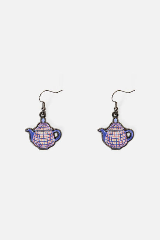 Image of Earrings. Productname: Afternoon Teapot Earrings in Blue colour by brand - Princess Highway