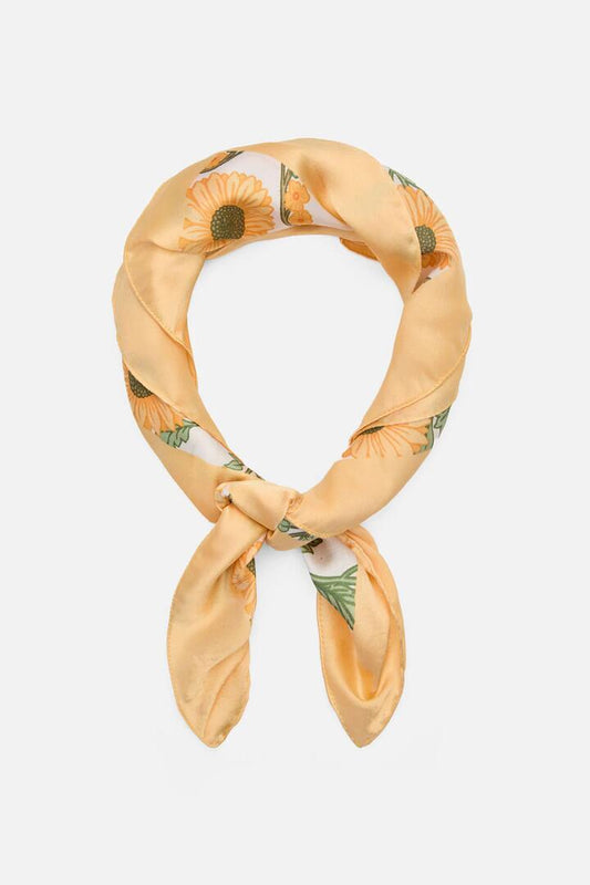 Image of Accessories. Productname: Luxe Sunflower Satin Scarf in Yellow colour by brand - Princess Highway
