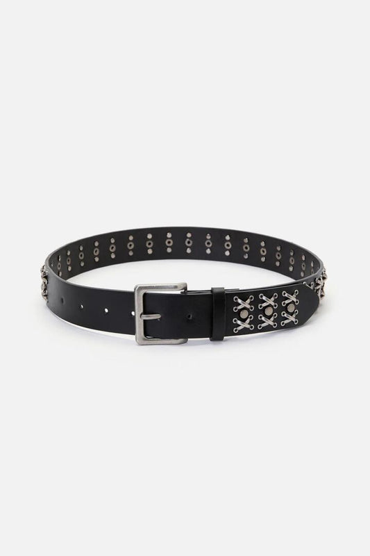 Image of Accessories. Productname: Stud & Rivet Belt in Black colour by brand - Dangerfield