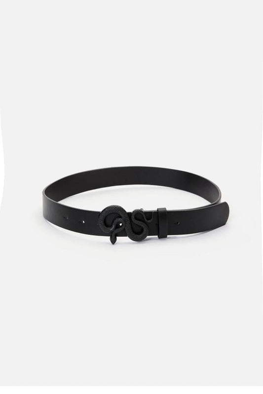 Image of Accessories. Productname: Snake Buckle Belt in Black colour by brand - Dangerfield