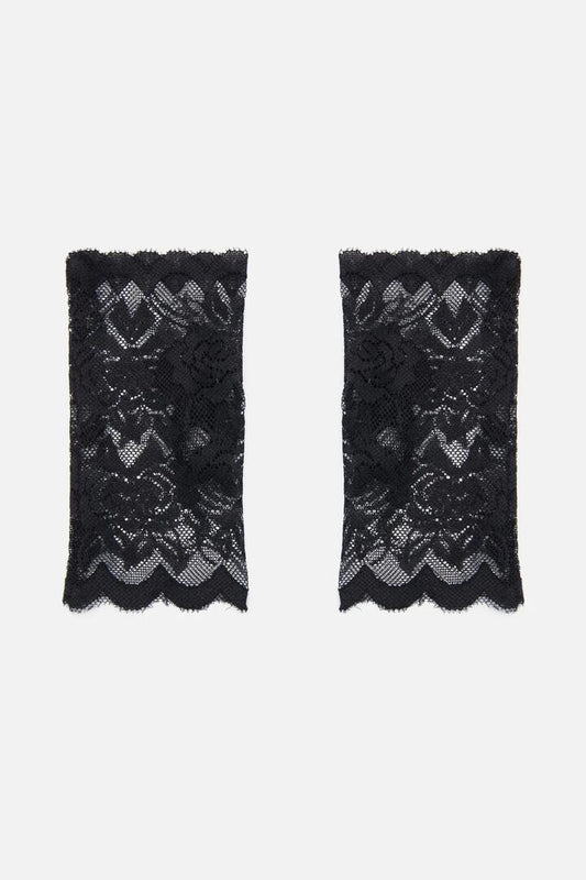 Image of Accessories. Productname: Rose Lace Gloves in Black colour by brand - Dangerfield
