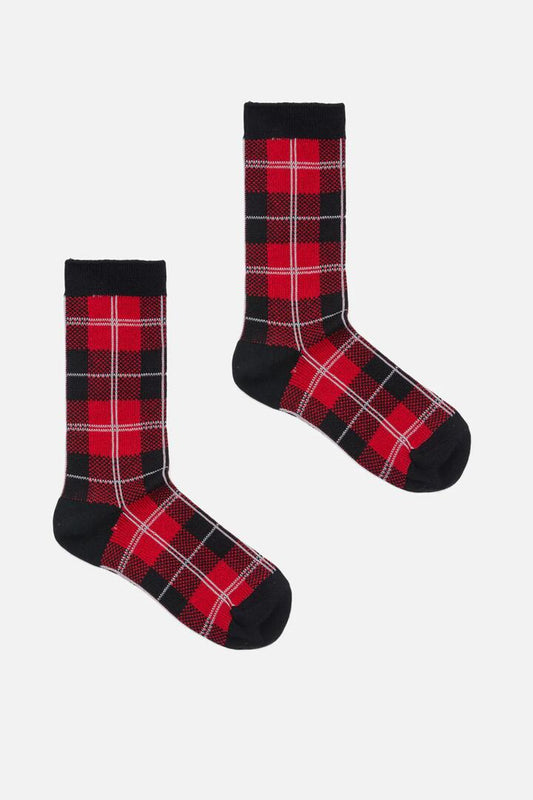 Image of Socks. Productname: Check Sock in Red colour by brand - Dangerfield