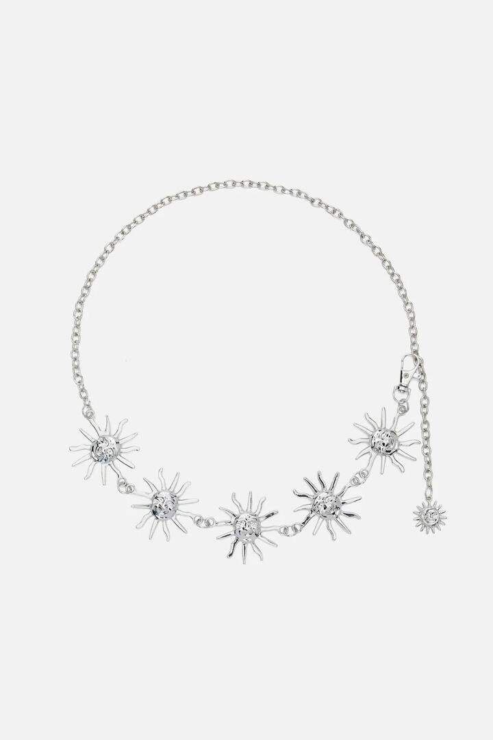 Image of Accessories. Productname: Sun Hip Chain Belt in Silver colour by brand - Black Friday