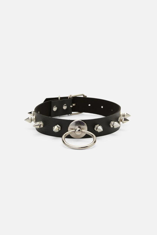 Image of Jewelry. Productname: Ring & Spike Choker in Black colour by brand - Black Friday