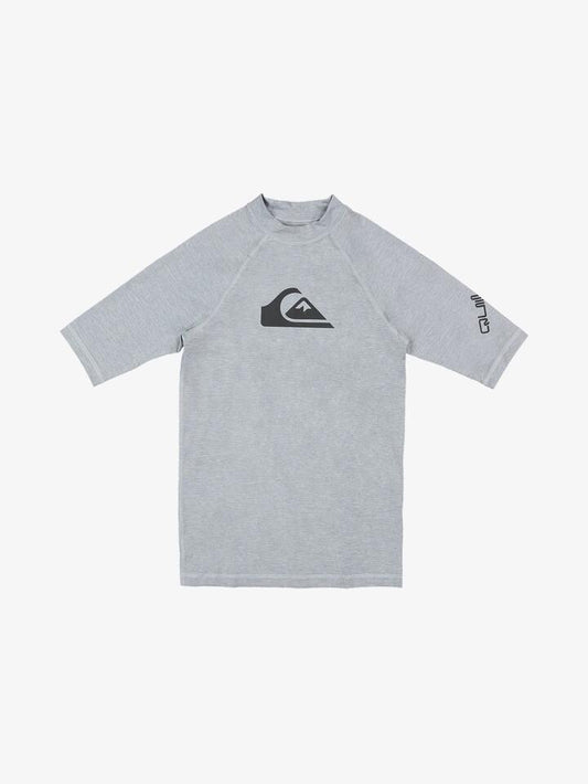 Image of Coats & Jackets. Productname: Quiksilver Boys 8-16 All Time Rash Vest Quarry Heather - in Quarry Heather colour by brand - Quiksilver