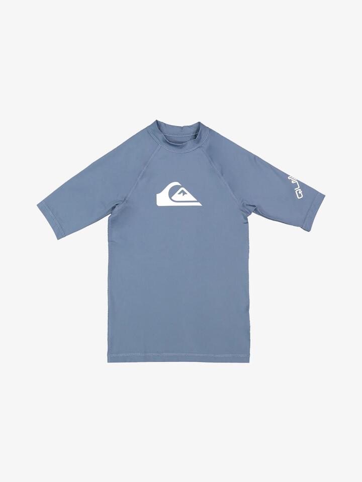 Image of Coats & Jackets. Product name - Quiksilver Boys 8-16 All Time Rash Vest China Blue in China Blue colour by brand - Quiksilver