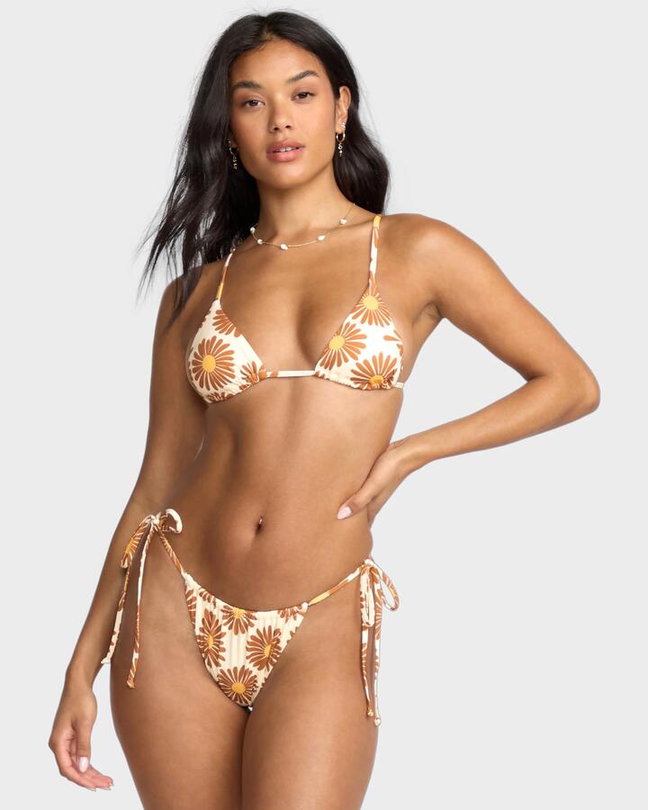 Image of Swimwear. Product name - Billabong Womens Fresh Daze Mini Slide Tri Bikini Top Salt Crystal in Salt Crystal colour by brand - Billabong
