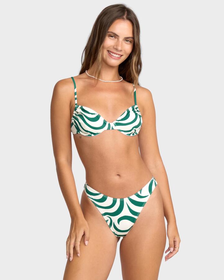Image of Swimwear. Productname: Billabong - Womens All The Waves Tali Underwire Bikini Top - Evergreen - in Evergreen colour by brand - Billabong
