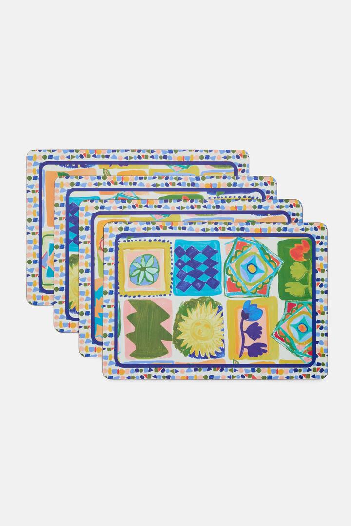 Image of Kitchen & Dining. Productname: Mediterranean Placemat Set 4 in Print colour by brand - Gorman