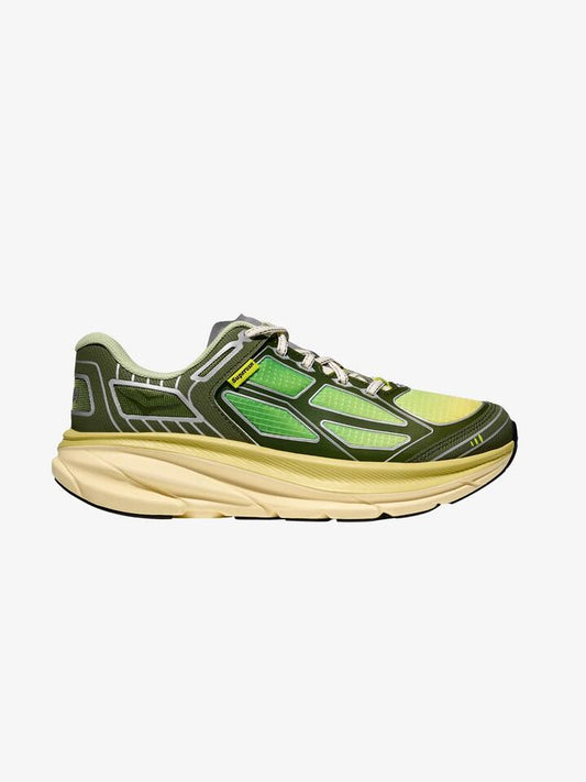 Image of Others. Productname: HOKA Unisex Clifton ONE9 Supervsn in Green Flash / Limelight colour by brand - HOKA