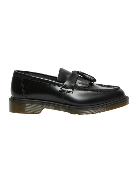 Image of Flats. Productname: Dr Martens Unisex Adrian Tassel Loafers in Black Smooth colour by brand - Dr Martens