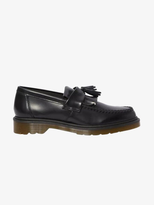 Image of Flats. Productname: Unisex Adrian Tassel Loafers in Black Smooth colour by brand - Dr Martens