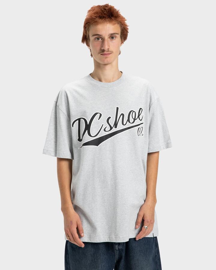 Image of T-Shirts. Product name - DC Shoes Mens Substitute T-Shirt Light Heather Grey in Light Heather Grey colour by brand - DC Shoes