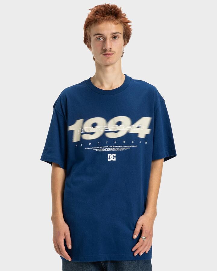 Image of T-Shirts. Product name - DC Shoes Mens Blurry T-Shirt Estate Blue in Estate Blue colour by brand - DC Shoes