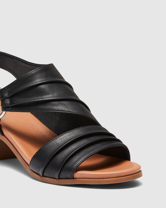 Image of Heels. Productname: Usera: Black - Women's Strappy - Low Heel in Black colour by brand - Novo