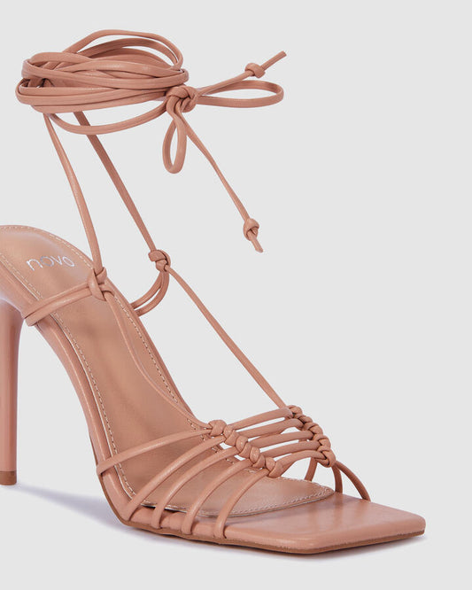 Image of Heels. Productname: Zorica: Buff - Women's High Fashion in Beige colour by brand - Novo