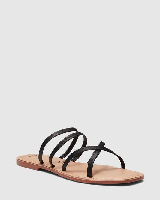 Image of Sandals. Productname: SIMONA: BLACK - Women's Thongs in Black colour by brand - Novo