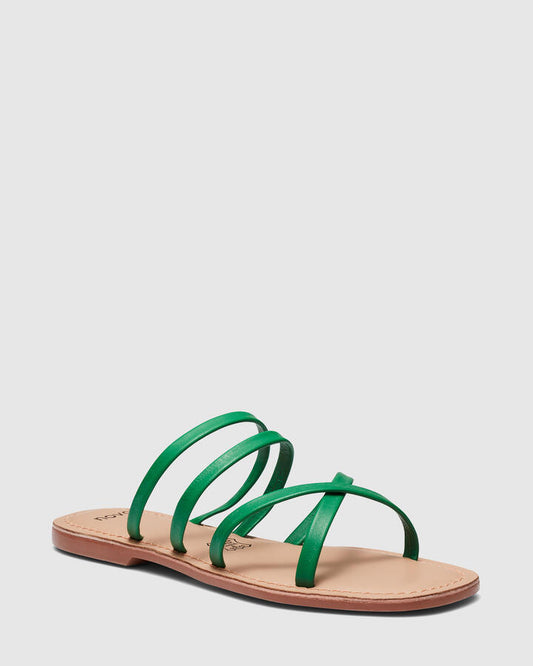 Image of Sandals. Productname: SIMONA: GREEN - Women's Thongs in Green colour by brand - Novo