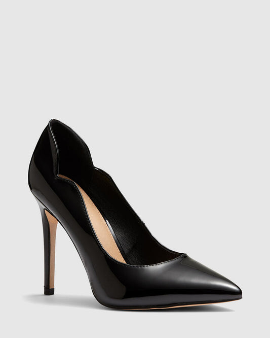Image of Footwear. Productname: Inisa: Black Patent - Women's Court - High Heel in Black colour by brand - Novo