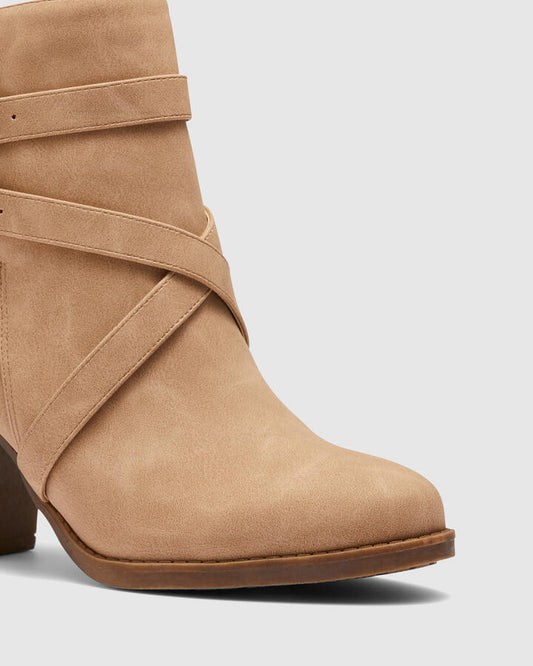 Image of Boots. Productname: JORGIE: TAUPE - Women's Boot High Heel in Neutral colour by brand - Novo