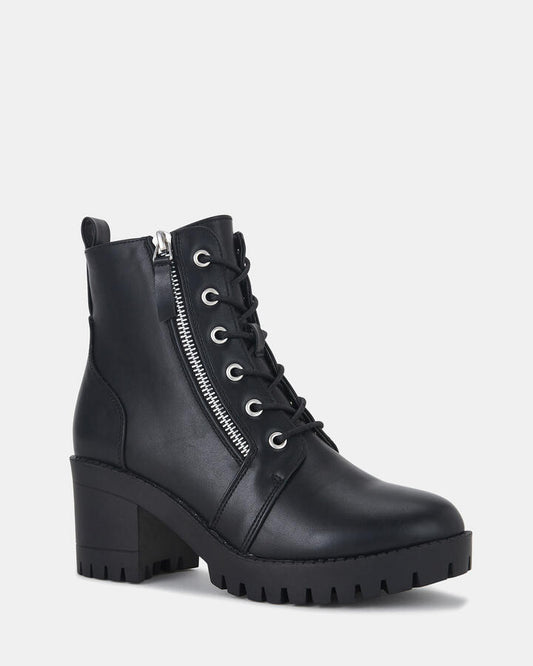 Image of Boots. Productname: Dariel Black Vegan Boots in Black colour by brand - Novo