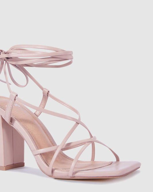Image of Heels. Productname: Novella: Nude - Women's Strappy - High Heel in Neutral colour by brand - Novo