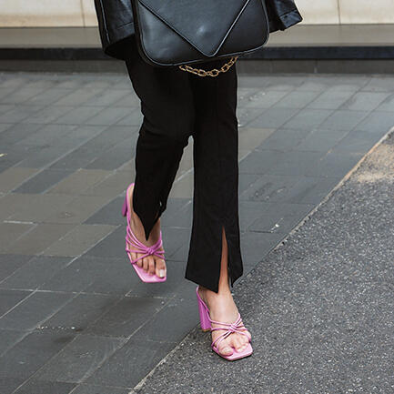 Image of Heels. Product name - Nancy Fuchsia Heels in Pink colour by brand - Novo