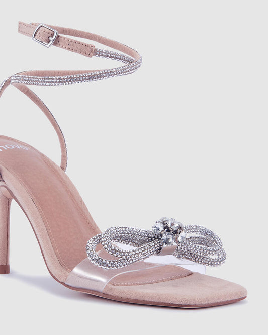 Image of Heels. Productname: Zorana: Nude - Women's Strappy - High Heel in Neutral colour by brand - Novo
