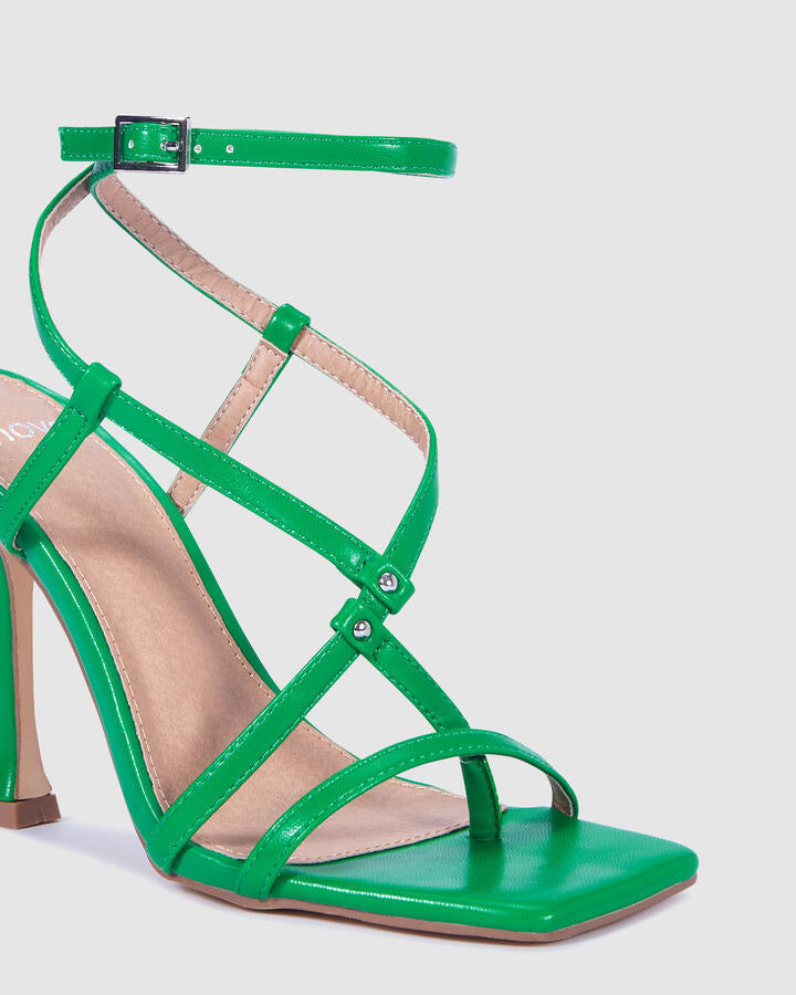 Image of Heels. Productname: Zaxon: Green - Women's High Fashion in Green colour by brand - Novo