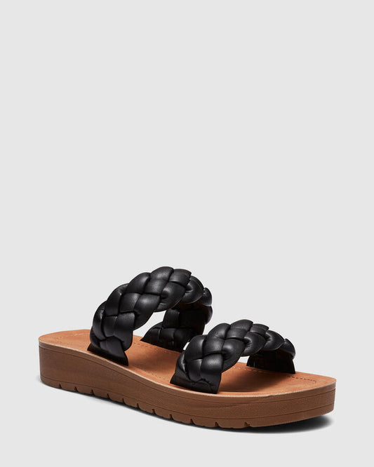 Image of Sandals. Product name - Silas Black Sandals in Black colour by brand - Novo