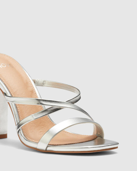 Image of Heels. Productname: Menthol: Silver - Women's Strappy - High Heel in Multi colour by brand - Novo