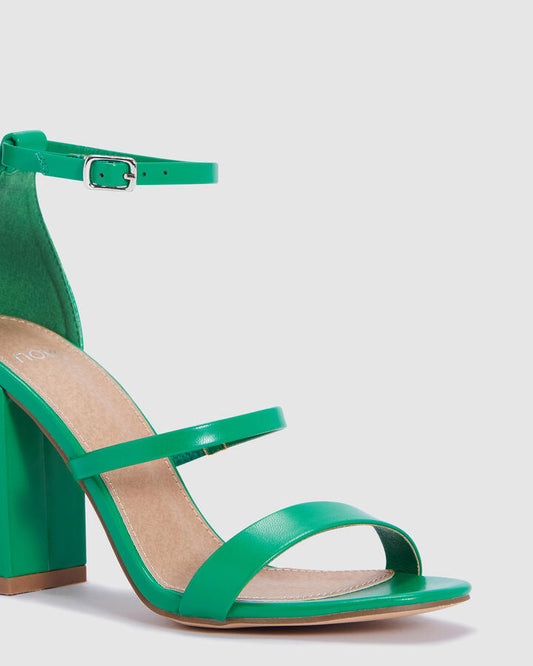 Image of Heels. Productname: Montague: Green - Women's Strappy - High Heel in Green colour by brand - Novo