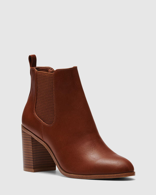Image of Boots. Productname: Kristeenie: Tan - Women's Boot High Heel in Tan colour by brand - Novo