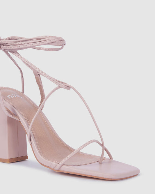 Image of Heels. Productname: Missie: Nude - Women's Strappy - High Heel in Neutral colour by brand - Novo