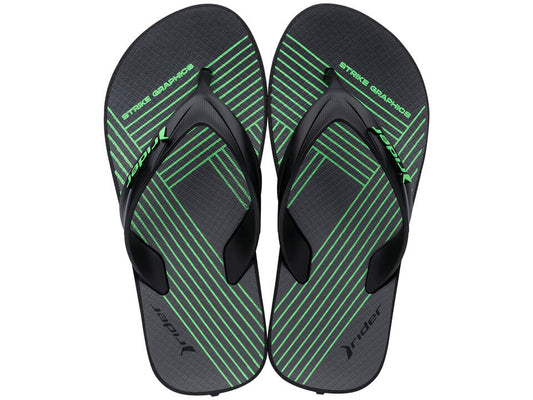 Image of Sandals. Productname: STRIKE GRAPHICS KIDS: BLACK/GREEN - Women's Ipanema in Black/Green colour by brand - Ipanema