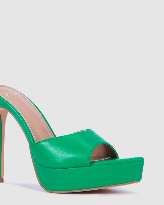 Image of Heels. Productname: Zardash: Green - Women's High Fashion in Green colour by brand - Novo