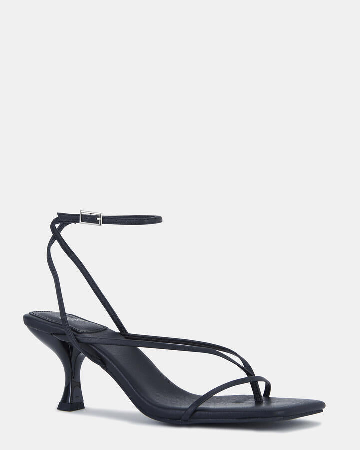 Image of Rain Umbrellas. Product name - Umbrella Black Kitten Heel in Black colour by brand - Novo