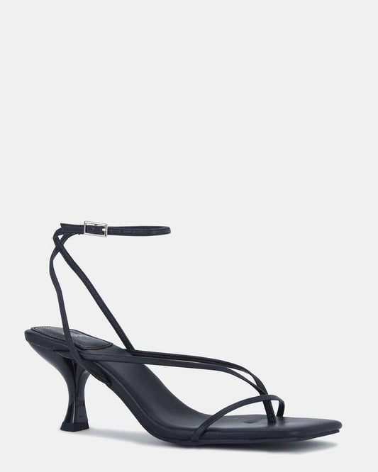 Image of Rain Umbrellas. Product name - Umbrella Black Kitten Heel in Black colour by brand - Novo