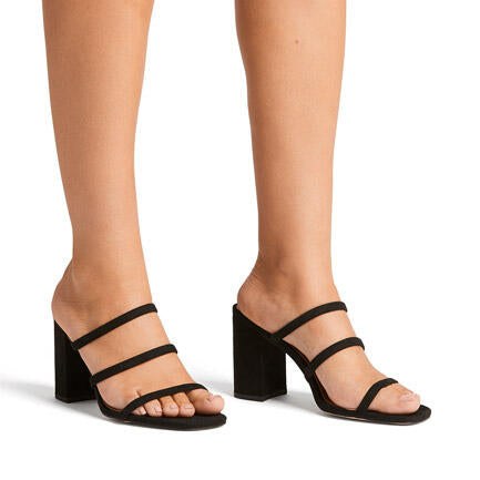 Image of Heels. Productname: MOOD BLACK Women's Strappy - High Heel Novo Heels in Black colour by brand - Novo