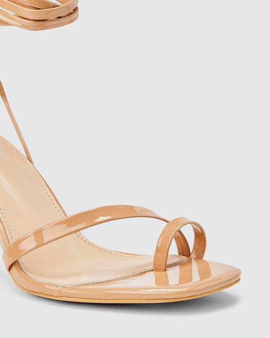 Image of Heels. Productname: Zaikai: Nude Patent - Women's High Fashion in Beige colour by brand - Novo