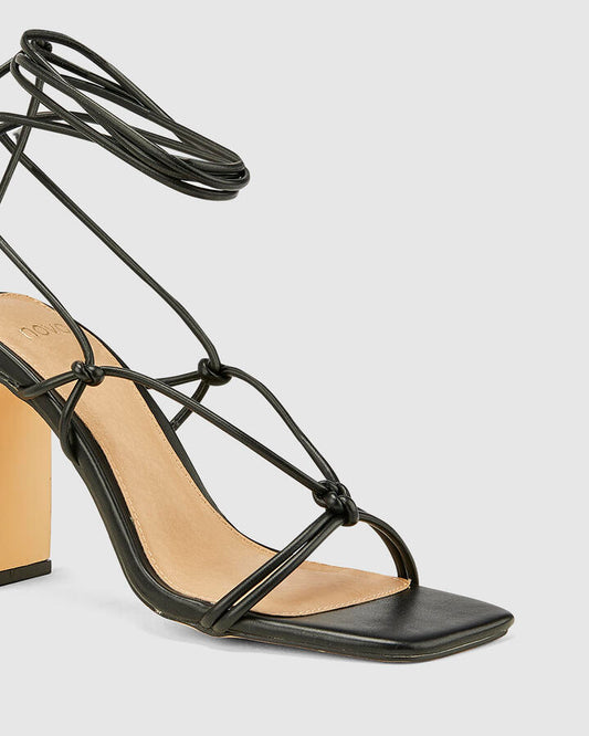 Image of Heels. Productname: Ziva: Black - Women's Strappy - High Heel in Black colour by brand - Novo
