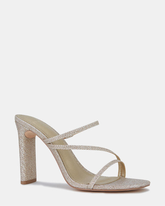 Image of Heels. Productname: LATISHA GOLD Women's Strappy - High Heel Novo Heels in Metallic colour by brand - Novo