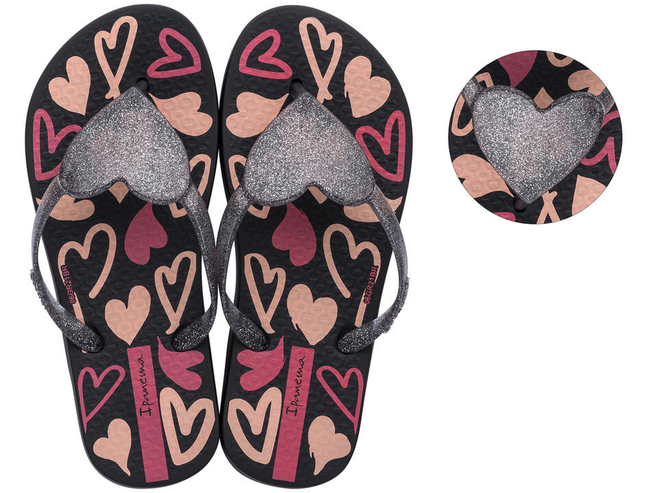 Image of Sandals. Productname: AMORES KIDS BLACKPINK Women's Ipanema in Black/Pink colour by brand - Ipanema