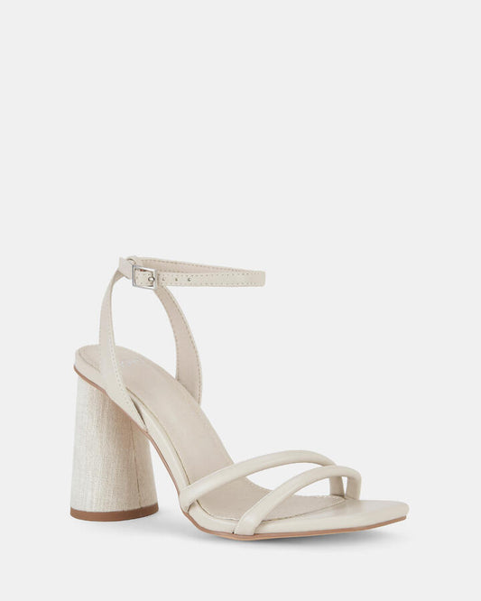 Image of Heels. Productname: LARKIN CREAMLINEN Women's Strappy - High Heel Novo Heels in Cream/Linen colour by brand - Novo