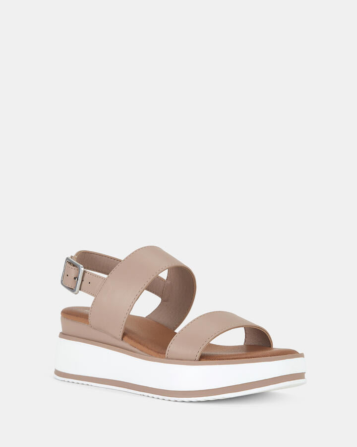 Image of Boots. Productname: BRYDIE NUDE Women's Wedge Novo Wedges in Nude colour by brand - Novo