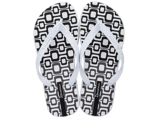 Image of Sandals. Productname: Class Happy: White/blk/dk Gr - Women's Ipanema in White/Blk/Dk Gr colour by brand - Ipanema