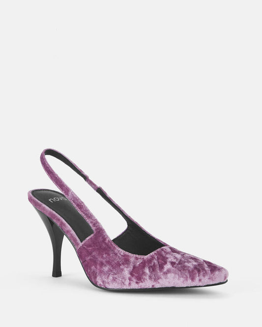 Image of Others. Productname: Zuzie: Purple Velvet - Women's High Fashion in Purple Velvet colour by brand - Novo