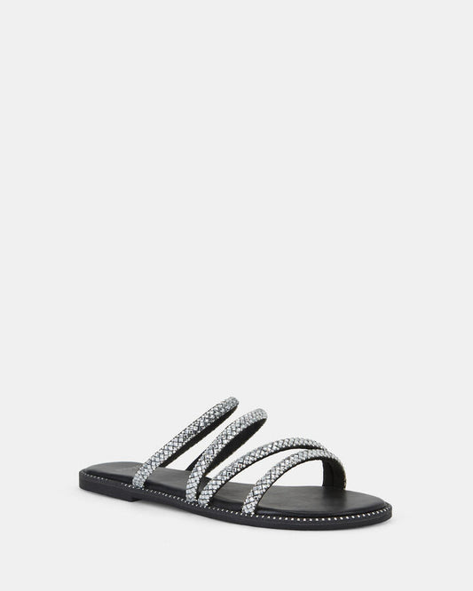 Image of Sandals. Productname: STARRY BLACK Women's Thongs Novo Sandals in Black colour by brand - Novo