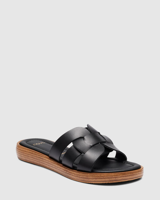 Image of Sandals. Productname: VIASCO BLACK Women's Thongs Novo Leather in Black colour by brand - Novo