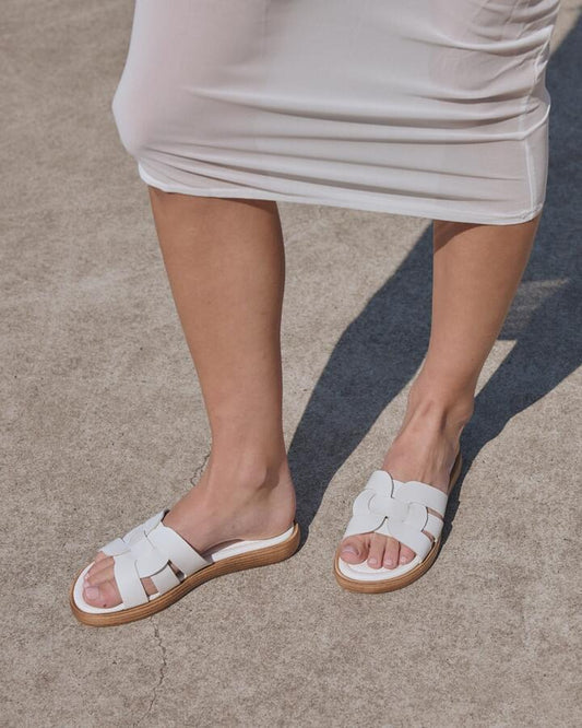 Image of Sandals. Productname: VIASCO WHITE Women's Thongs Novo Leather in Multi colour by brand - Novo
